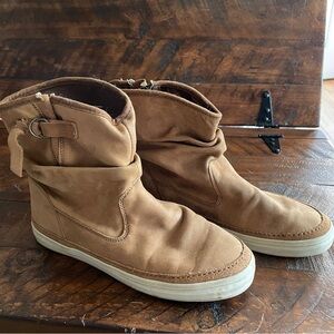 Vans Prairie Mid Calf Leather Slouch Boots Size 5 Mens / 6 1/2 Womens